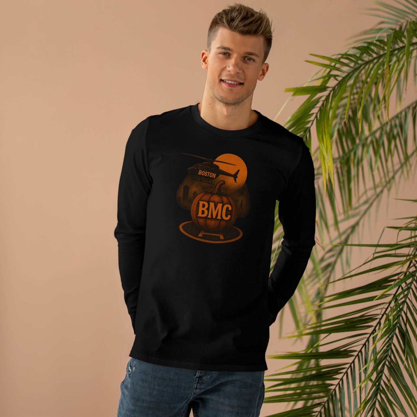 BMC Pumpkin Halloween π Long Sleeve Tee β AS Colour 5029