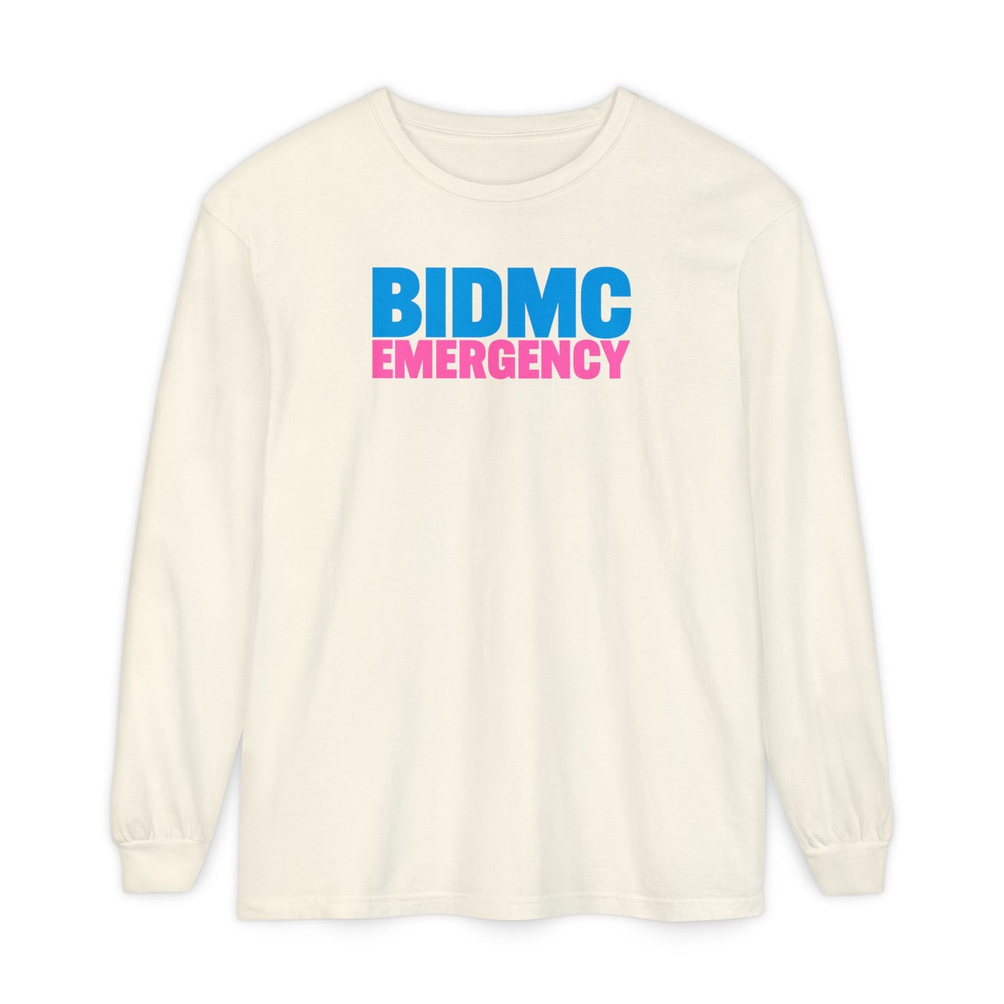 BIDMC EMERGENCY BREAST CANCER AWARENESS CREWNECK LONG SLEEVE TEE