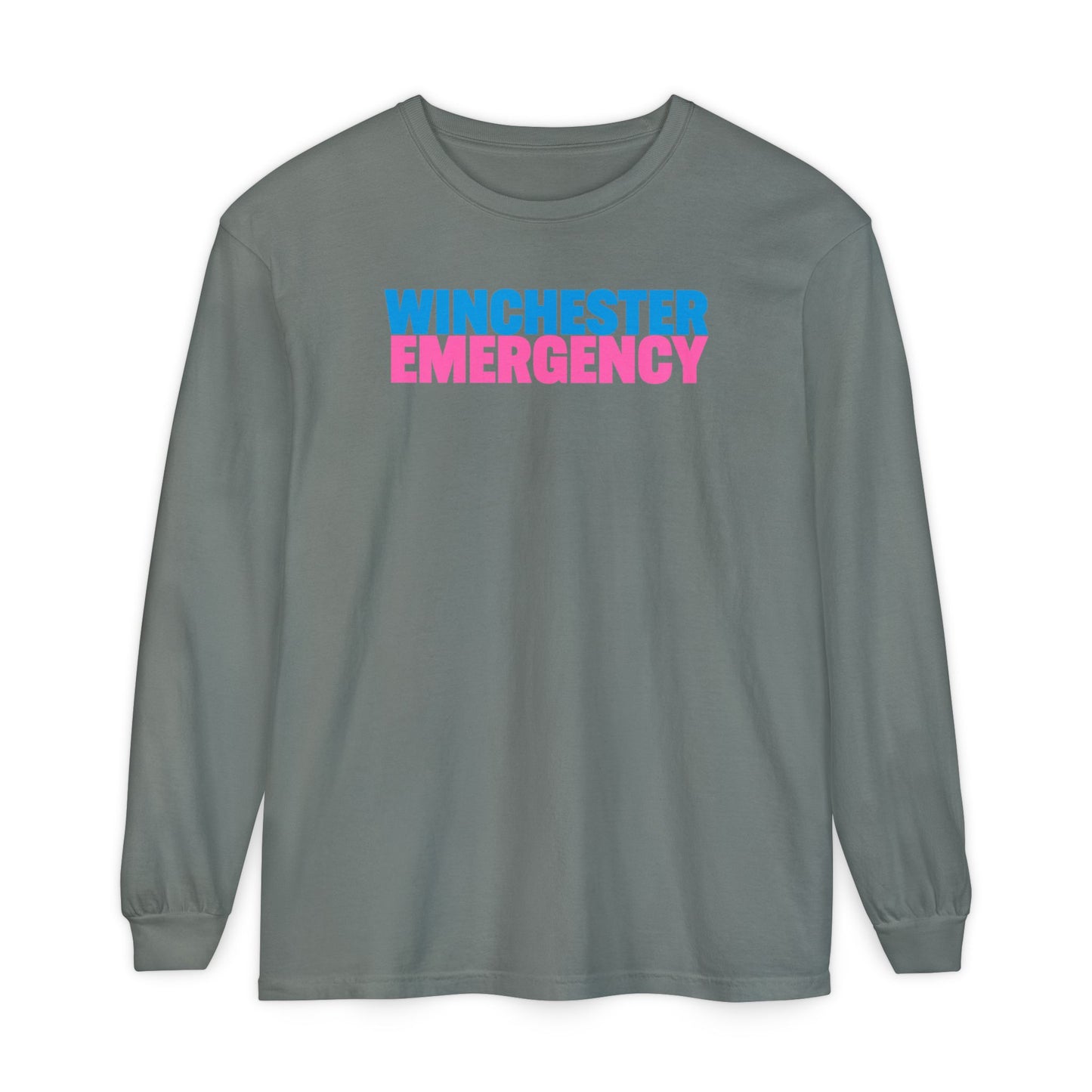 Winchester Emergency Breast Cancer Awareness Crewneck Long Sleeve T-Shirt