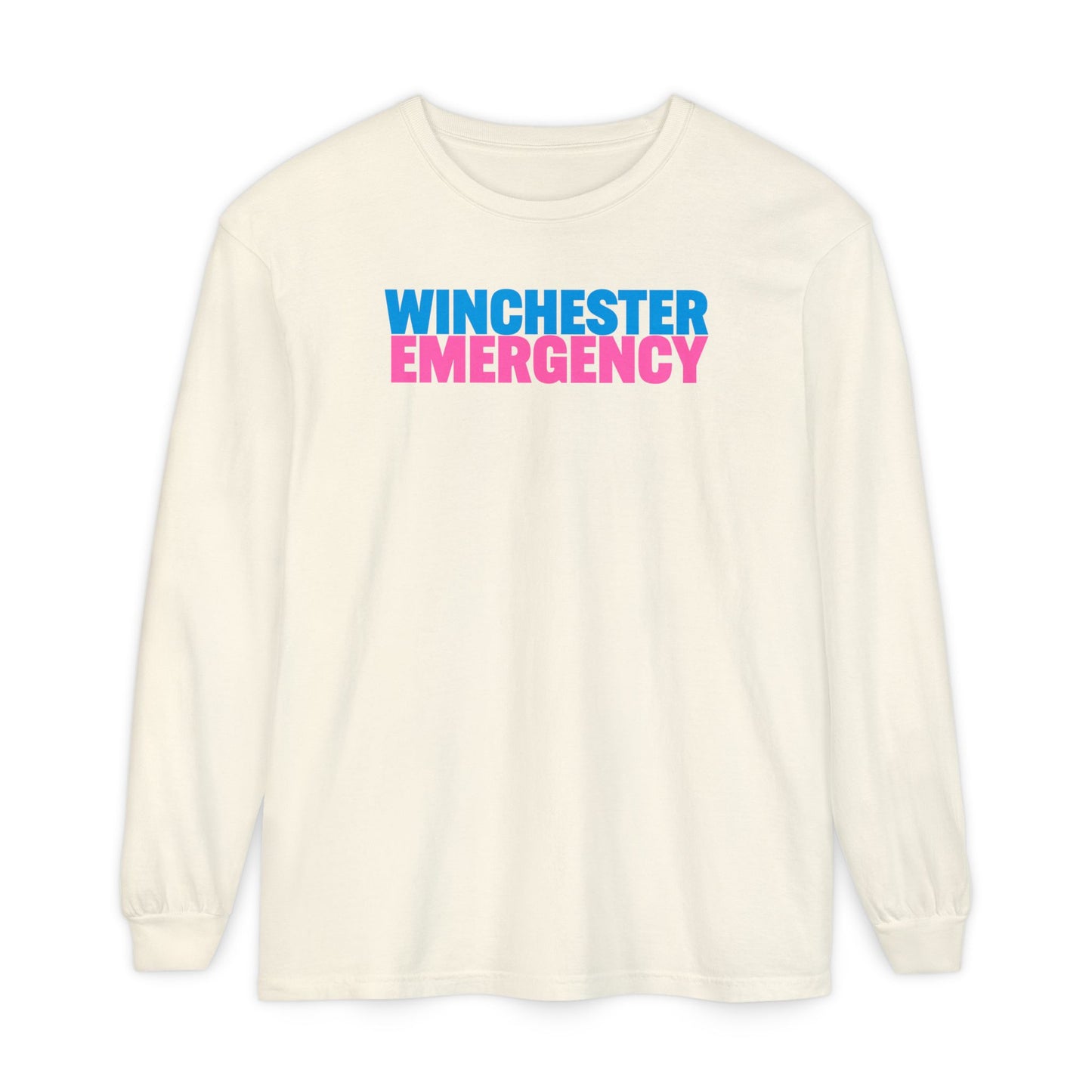 Winchester Emergency Breast Cancer Awareness Crewneck Long Sleeve T-Shirt
