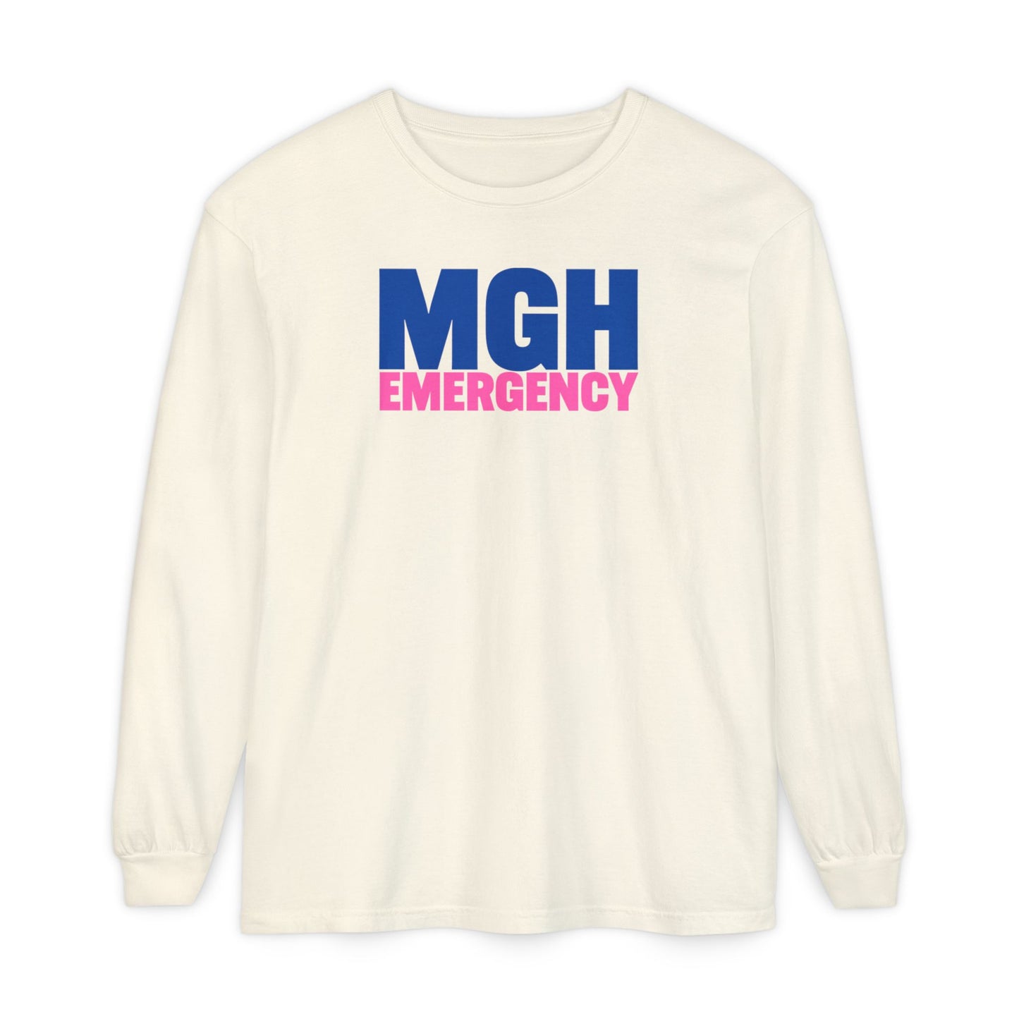 MGH BREAST CANCER AWARENESS CREWNECK LONG SLEEVE TEE