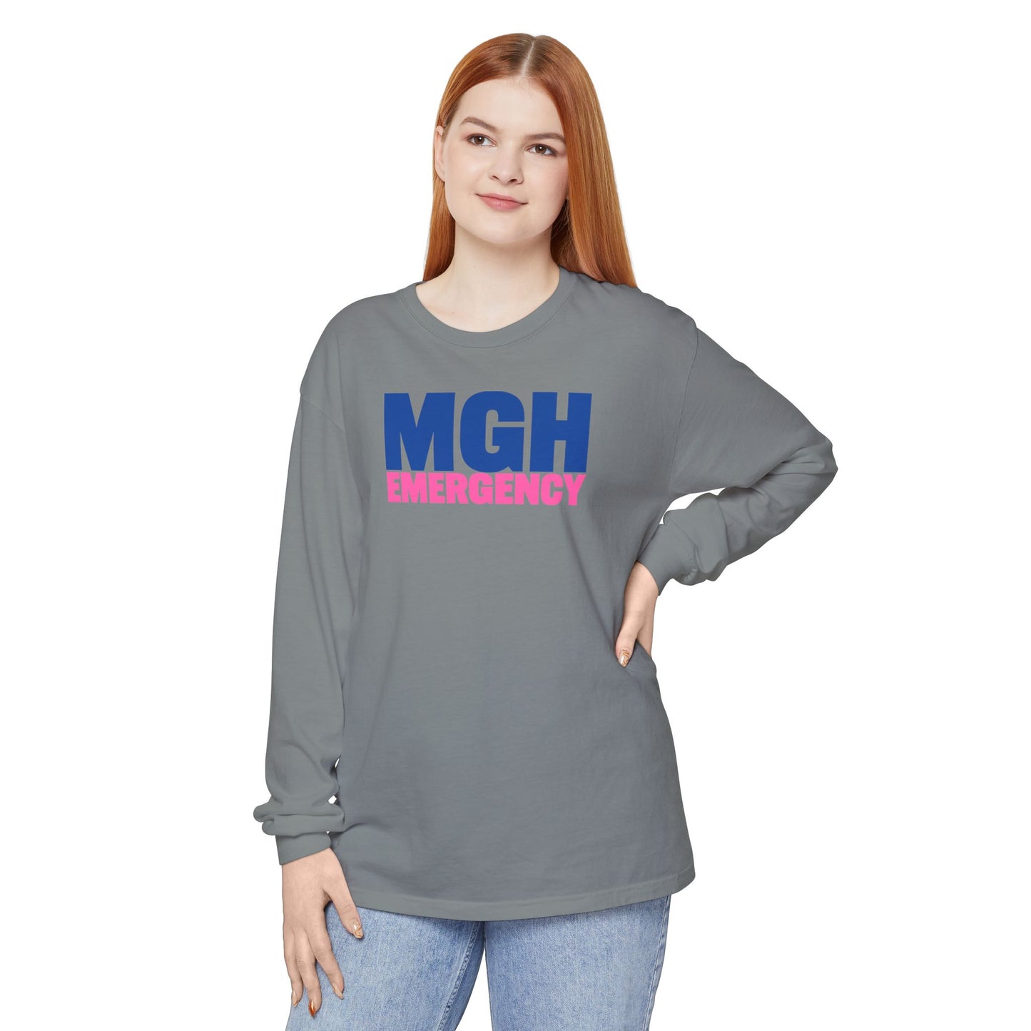 MGH BREAST CANCER AWARENESS CREWNECK LONG SLEEVE TEE