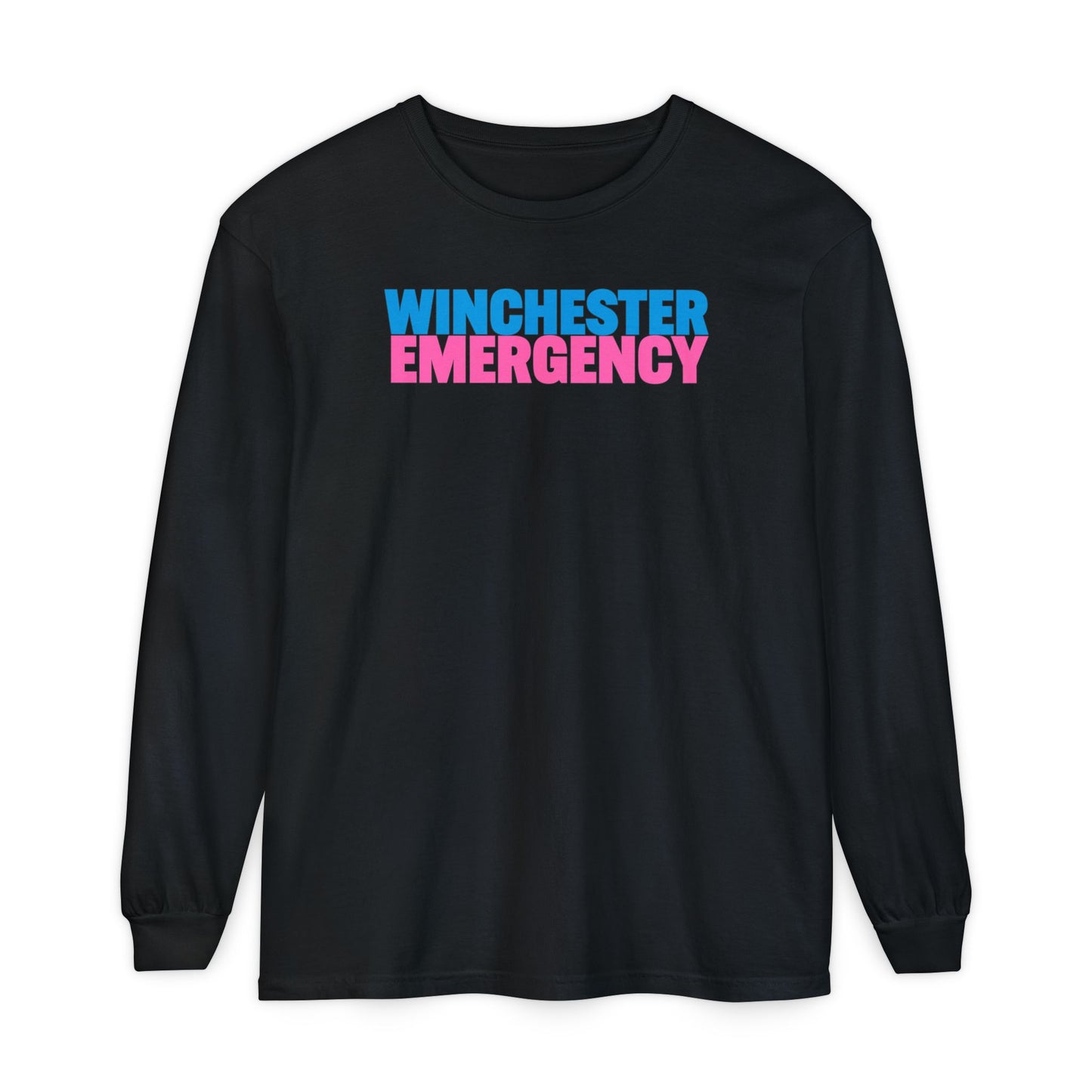 Winchester Emergency Breast Cancer Awareness Crewneck Long Sleeve T-Shirt