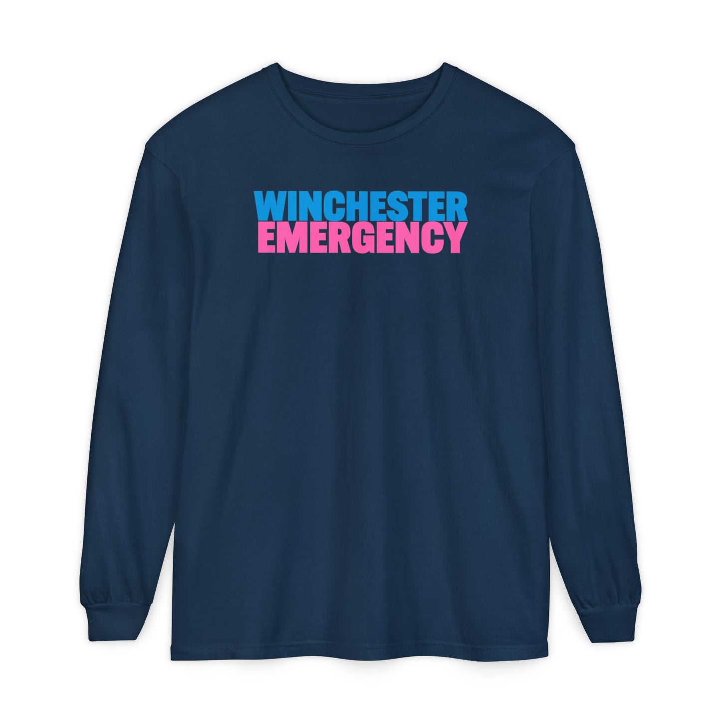 Winchester Emergency Breast Cancer Awareness Crewneck Long Sleeve T-Shirt