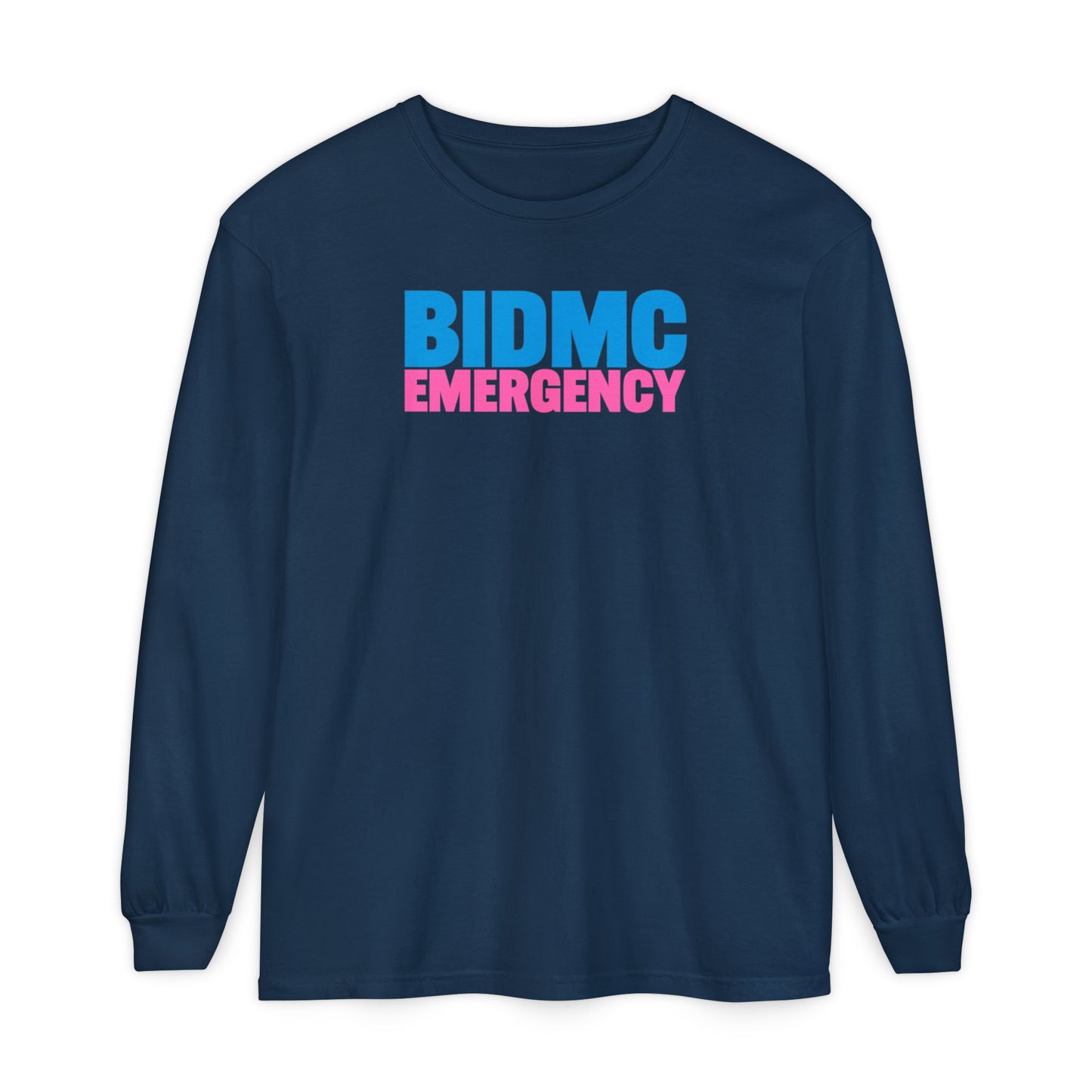 BIDMC EMERGENCY BREAST CANCER AWARENESS CREWNECK LONG SLEEVE TEE