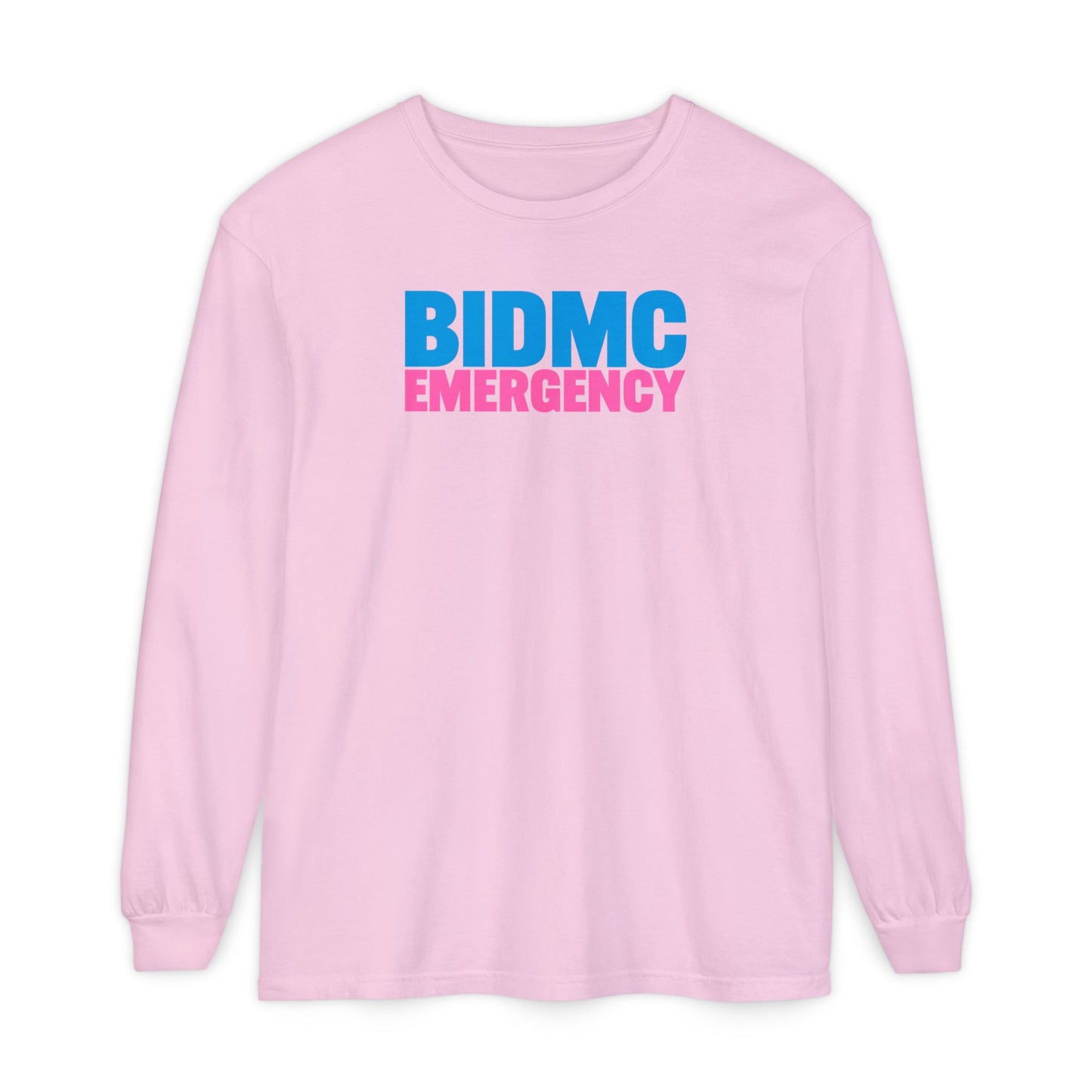 BIDMC EMERGENCY BREAST CANCER AWARENESS CREWNECK LONG SLEEVE TEE