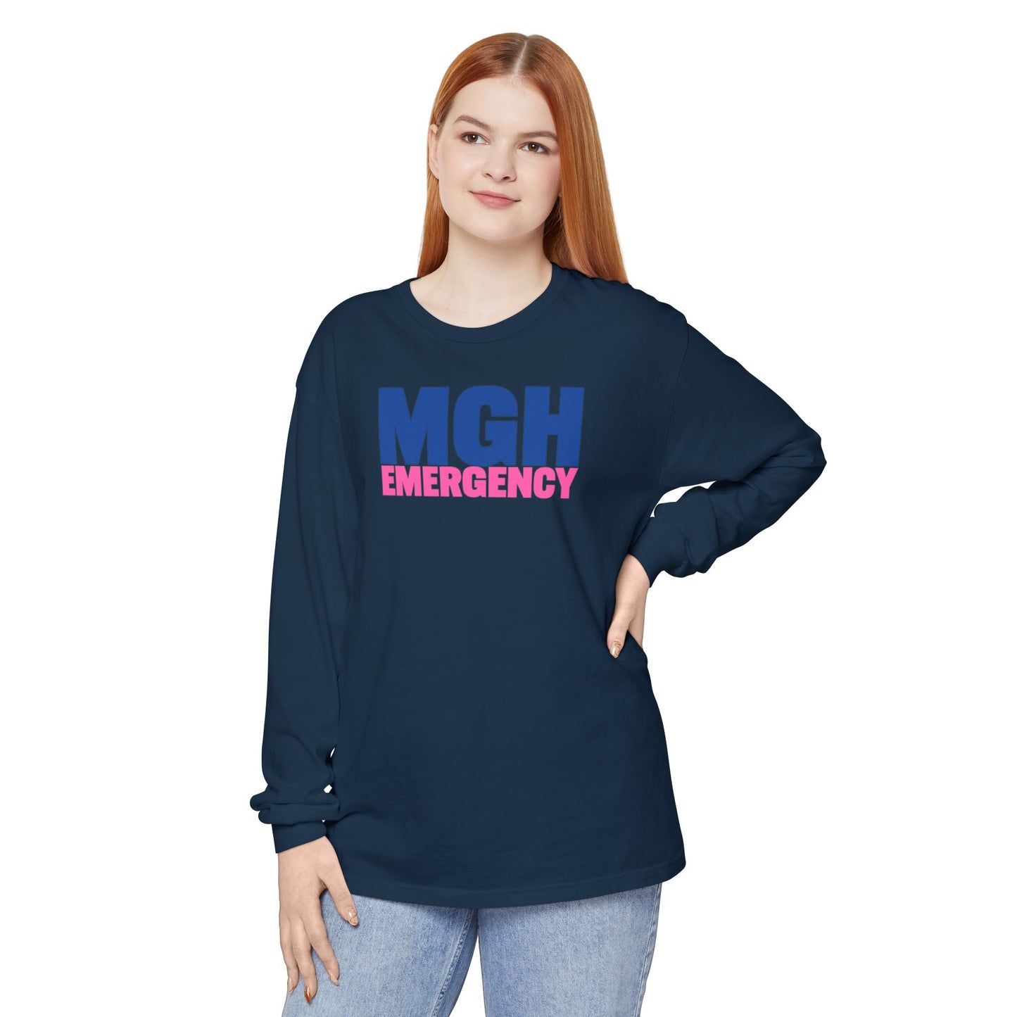 MGH BREAST CANCER AWARENESS CREWNECK LONG SLEEVE TEE