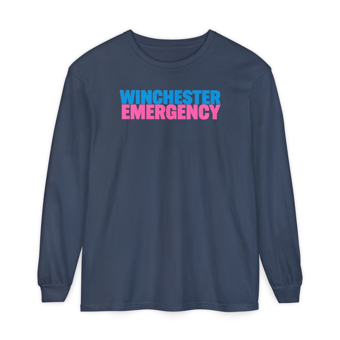 Winchester Emergency Breast Cancer Awareness Crewneck Long Sleeve T-Shirt