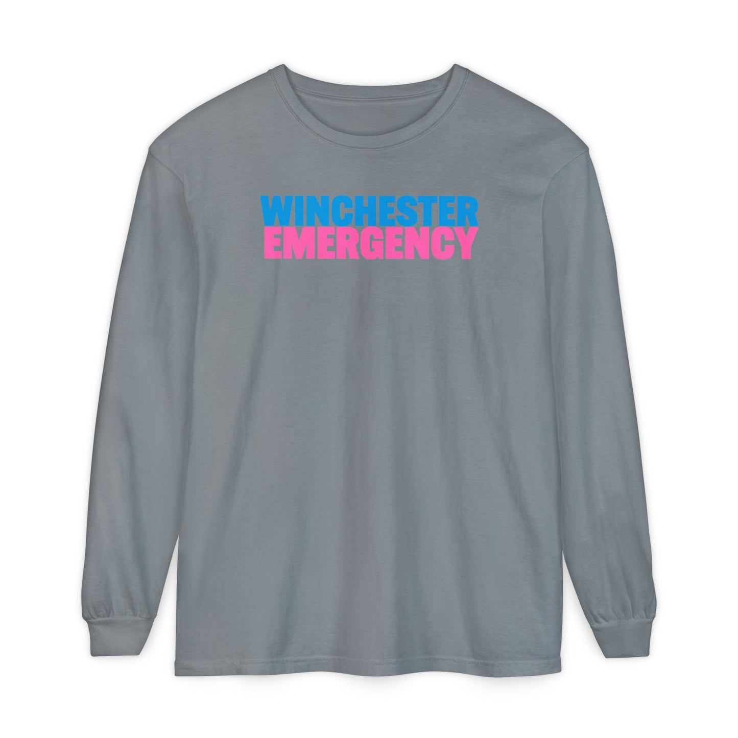 Winchester Emergency Breast Cancer Awareness Crewneck Long Sleeve T-Shirt