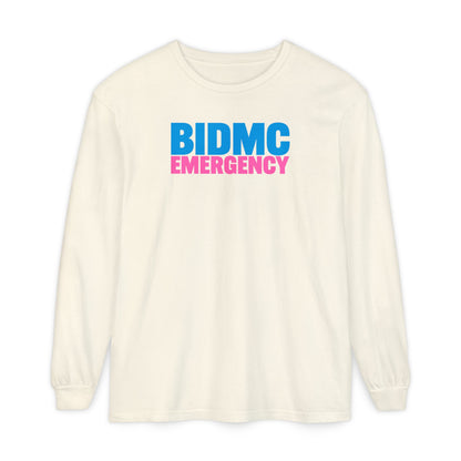 BIDMC EMERGENCY Pink CREWNECK LONG SLEEVE TEE