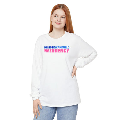 MELROSE WAKEFIELD EMERGENCY Pink CREWNECK LONG SLEEVE TEE