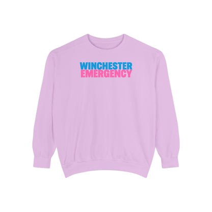 Winchester Emergency Pink Comfort Colors Crewneck Sweatshirt