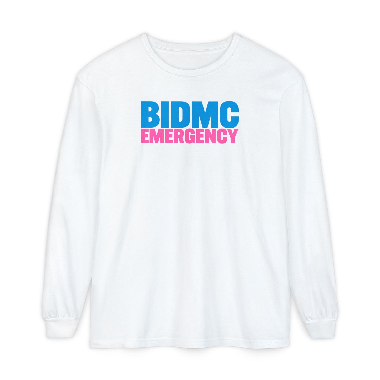 BIDMC EMERGENCY BREAST CANCER AWARENESS CREWNECK LONG SLEEVE TEE
