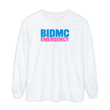 BIDMC EMERGENCY Pink CREWNECK LONG SLEEVE TEE