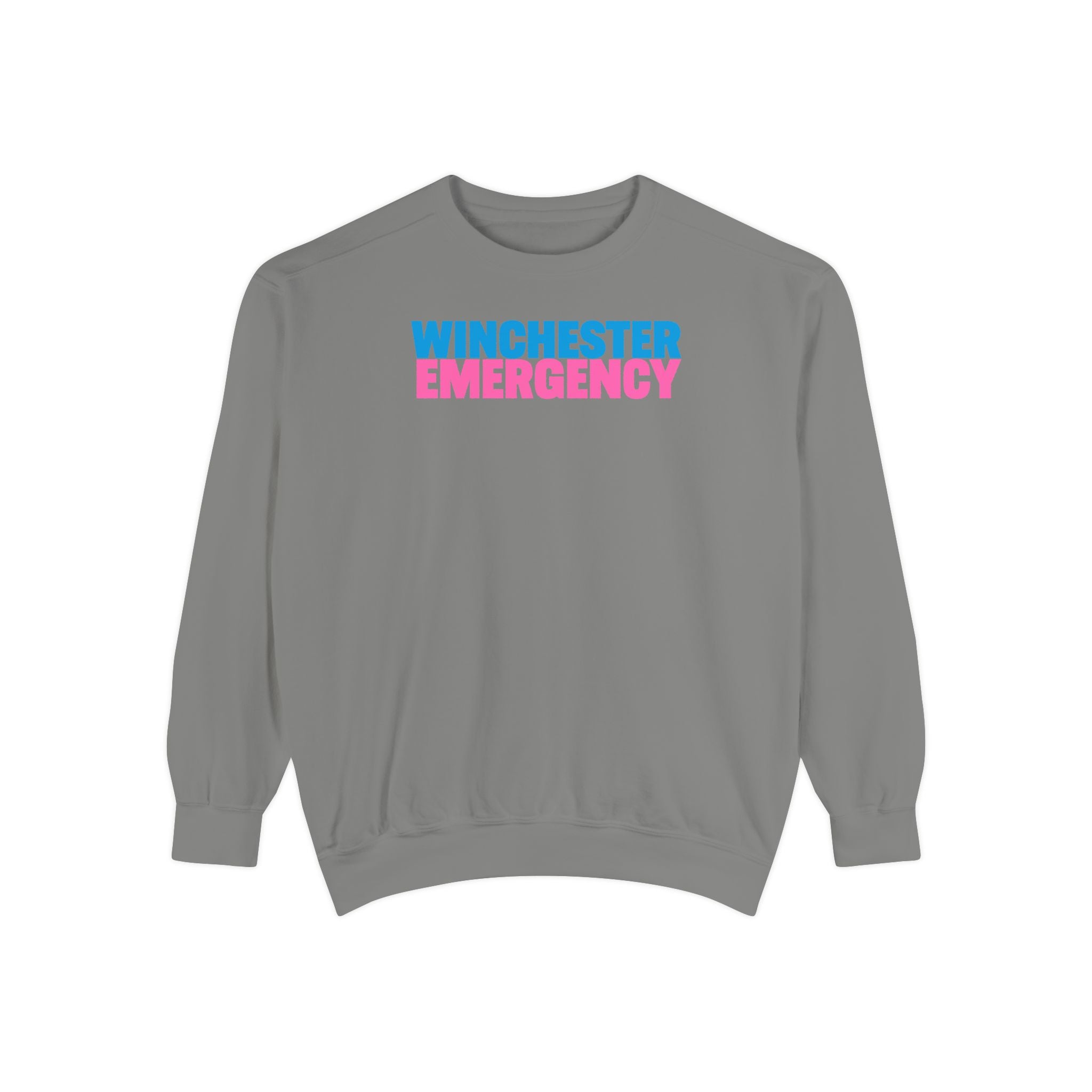Winchester Emergency Pink Comfort Colors Crewneck Sweatshirt