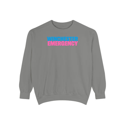 Winchester Emergency Pink Comfort Colors Crewneck Sweatshirt