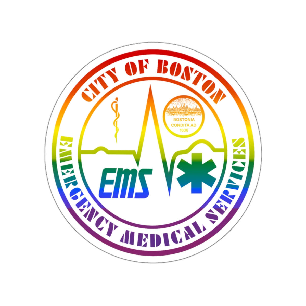 Boston EMS Pride (BEMS) Sticker