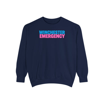 Winchester Emergency Pink Comfort Colors Crewneck Sweatshirt
