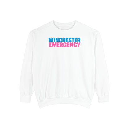 Winchester Emergency Pink Comfort Colors Crewneck Sweatshirt
