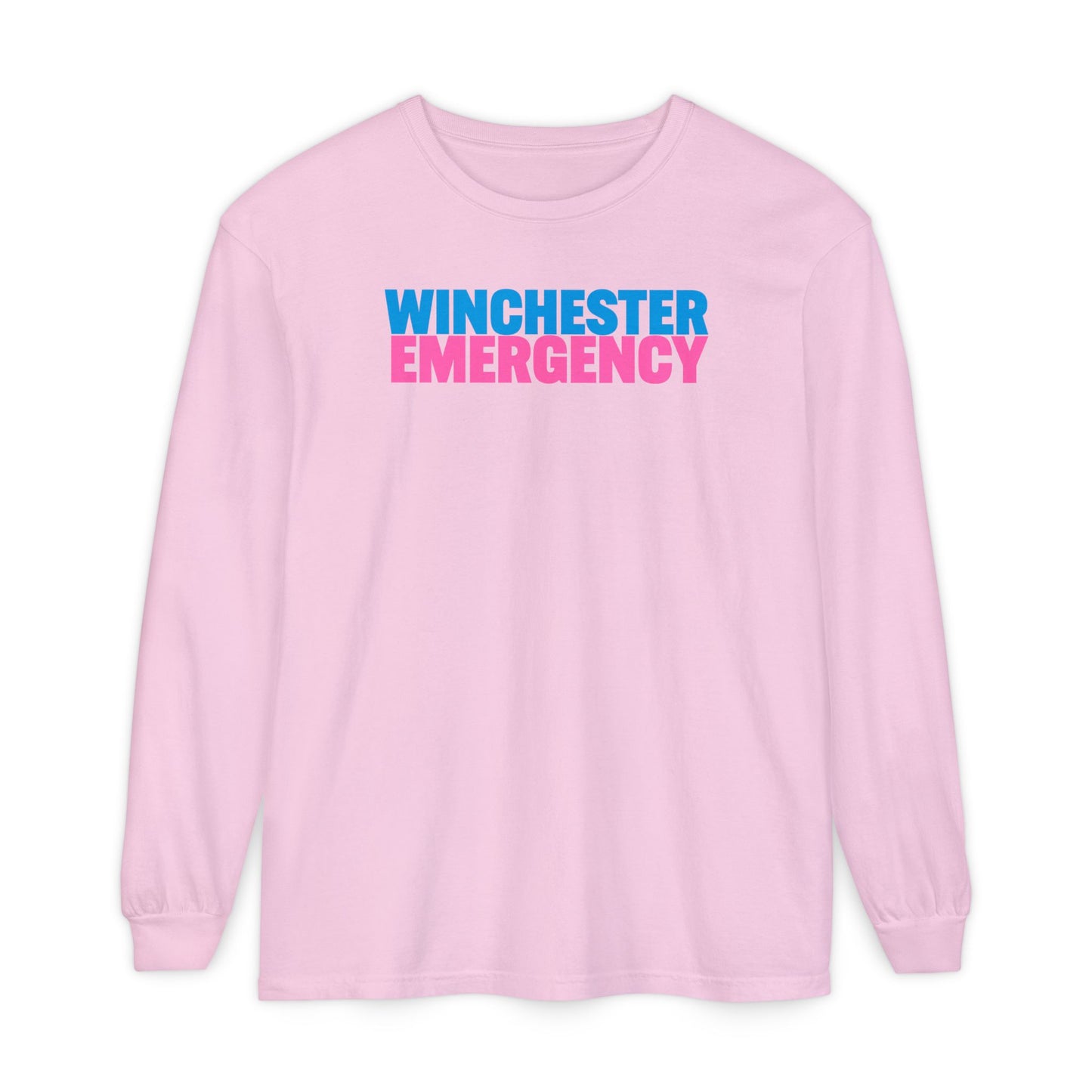 Winchester Emergency Breast Cancer Awareness Crewneck Long Sleeve T-Shirt
