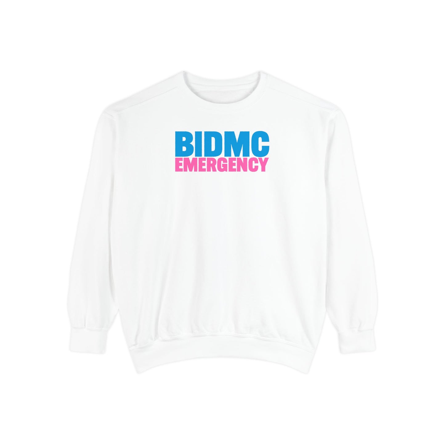 BIDMC Emergency Pink Comfort Colors Crewneck Sweatshirt