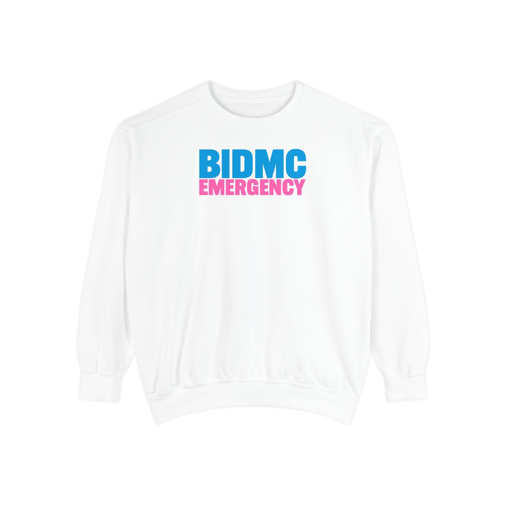 BIDMC Emergency Pink Comfort Colors Crewneck Sweatshirt