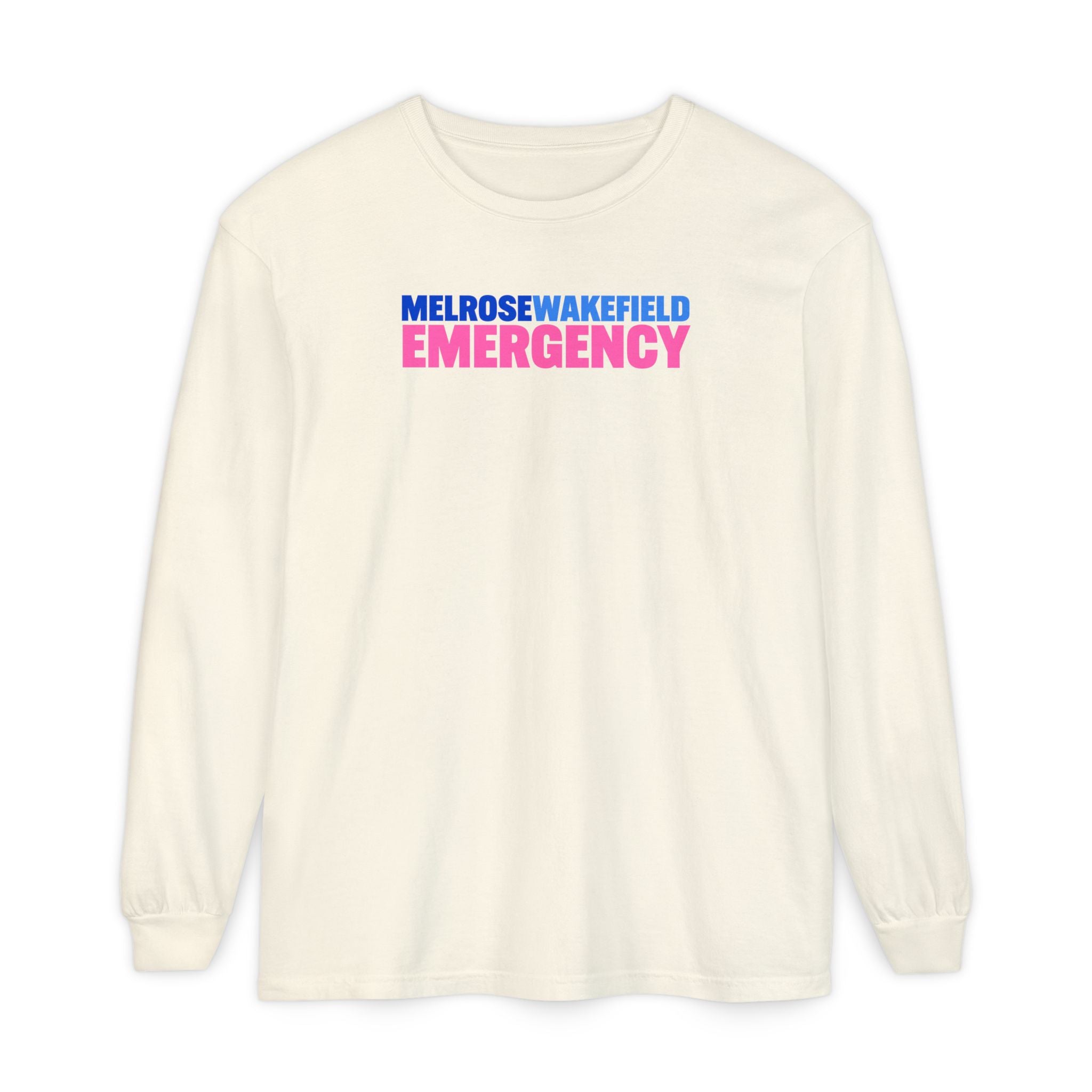 MELROSE WAKEFIELD EMERGENCY Pink CREWNECK LONG SLEEVE TEE