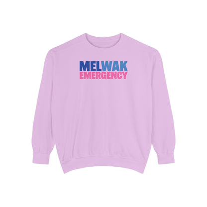 MELWAK Emergency Pink Comfort Colors Crewneck Sweatshirt