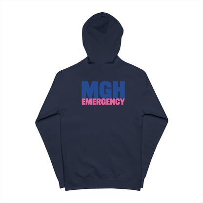 MGH Emergency Pink Fleece Zip-up Hoodie