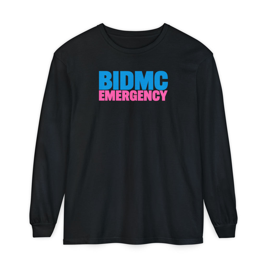 BIDMC EMERGENCY Pink CREWNECK LONG SLEEVE TEE