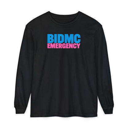 BIDMC EMERGENCY Pink CREWNECK LONG SLEEVE TEE