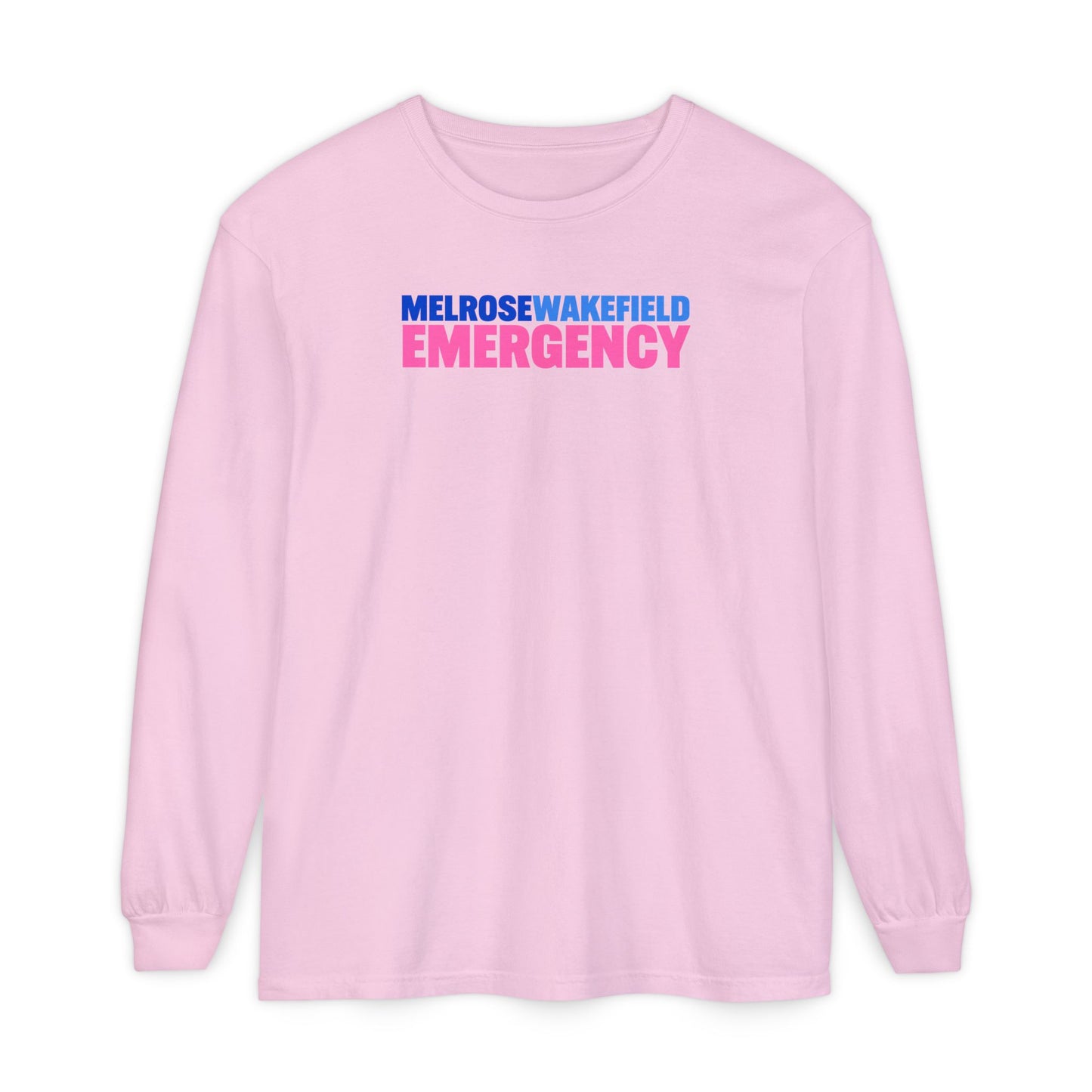 MELROSE WAKEFIELD EMERGENCY Pink CREWNECK LONG SLEEVE TEE