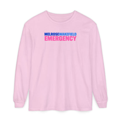 MELROSE WAKEFIELD EMERGENCY Pink CREWNECK LONG SLEEVE TEE