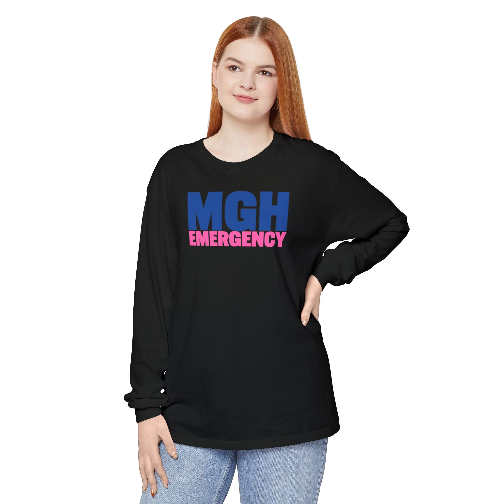 MGH Pink CREWNECK LONG SLEEVE TEE
