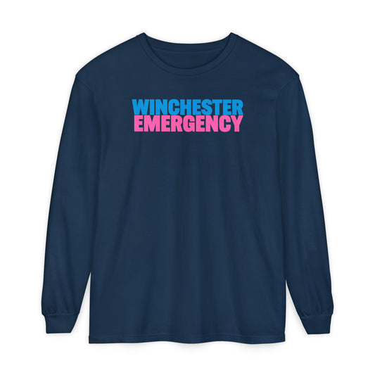 Winchester Emergency Breast Cancer Awareness Crewneck Long Sleeve T-Shirt