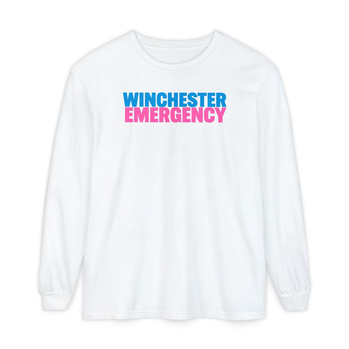 Winchester Emergency Breast Cancer Awareness Crewneck Long Sleeve T-Shirt