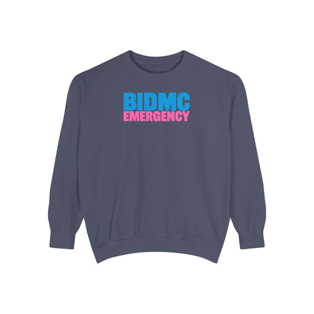BIDMC Emergency Pink Comfort Colors Crewneck Sweatshirt