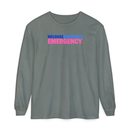 MELROSE WAKEFIELD EMERGENCY Pink CREWNECK LONG SLEEVE TEE