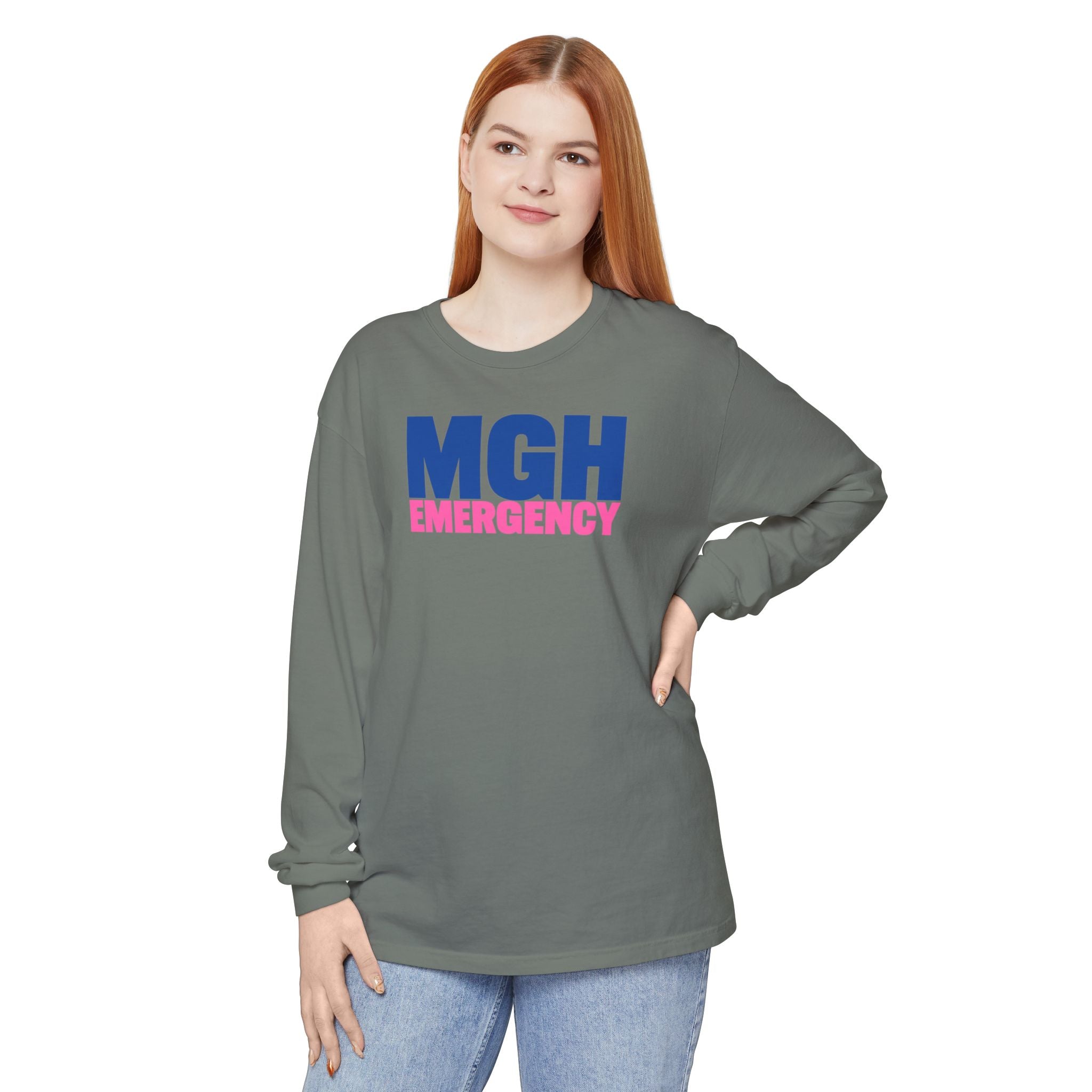 MGH Pink CREWNECK LONG SLEEVE TEE
