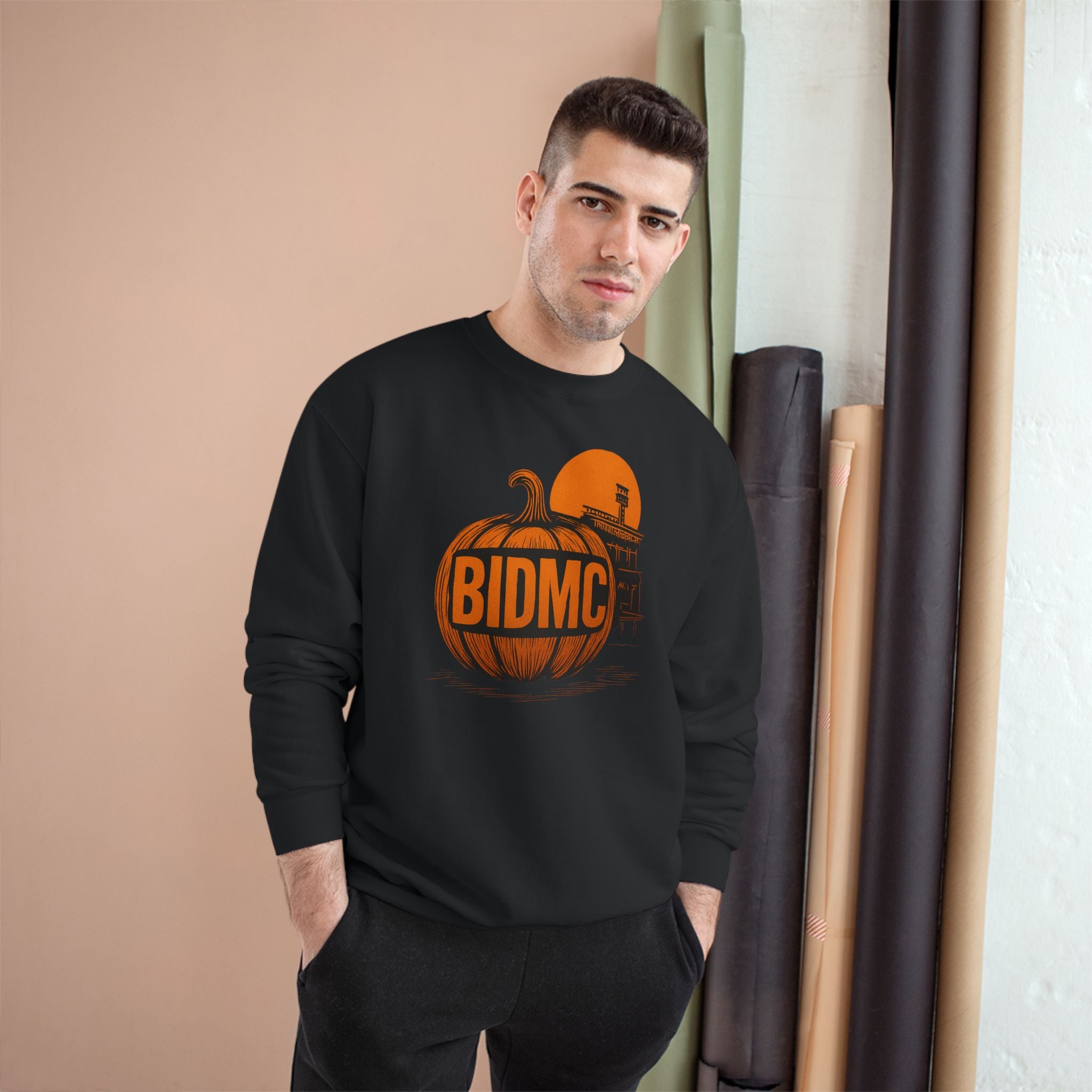 BIDMC Pumpkin Halloween Sweatshirt 🎃 – Champion Eco Crewneck