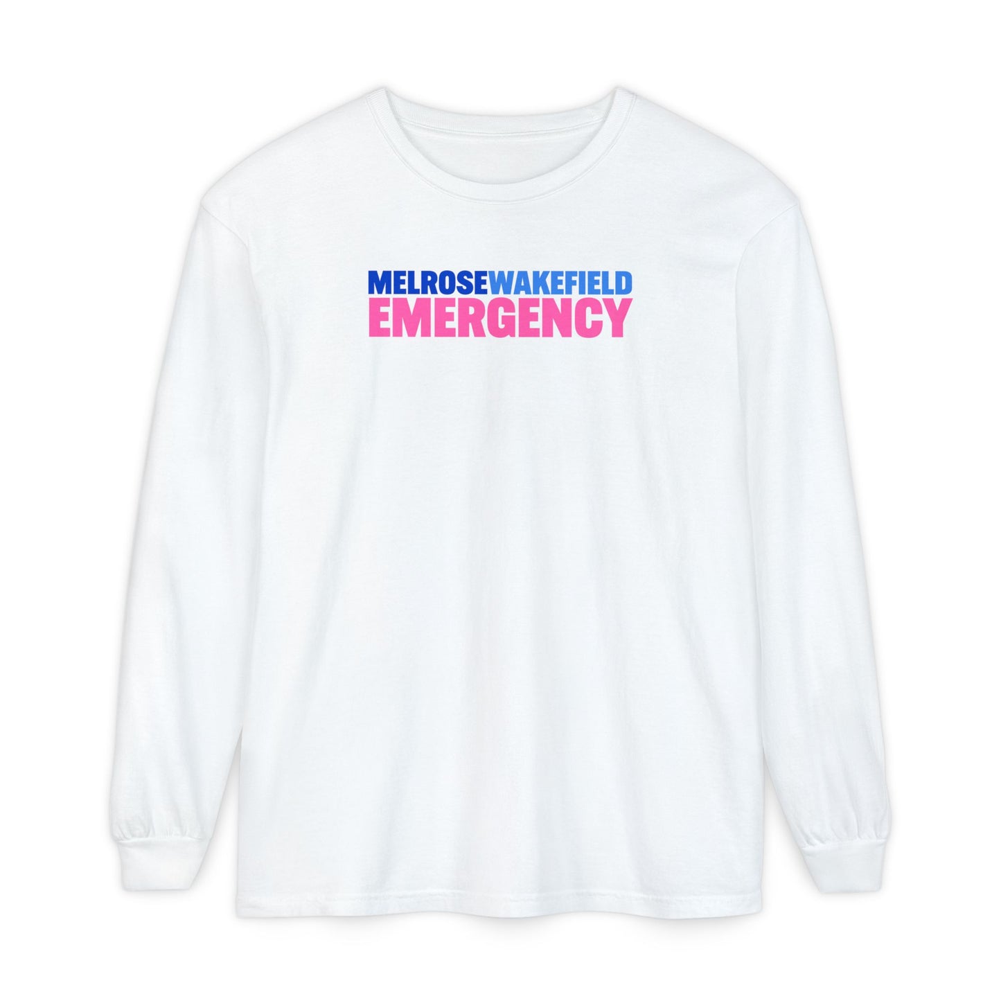 MELROSE WAKEFIELD EMERGENCY Pink CREWNECK LONG SLEEVE TEE