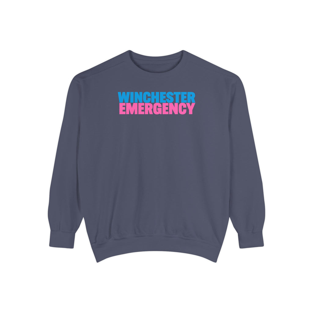 Winchester Emergency Pink Comfort Colors Crewneck Sweatshirt