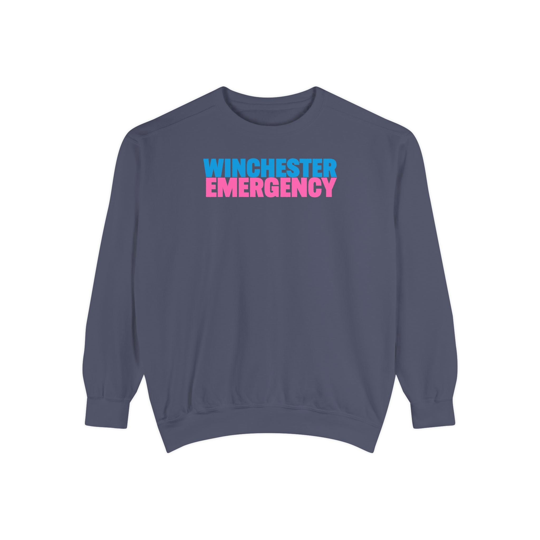 Winchester Emergency Pink Comfort Colors Crewneck Sweatshirt