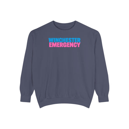 Winchester Emergency Pink Comfort Colors Crewneck Sweatshirt