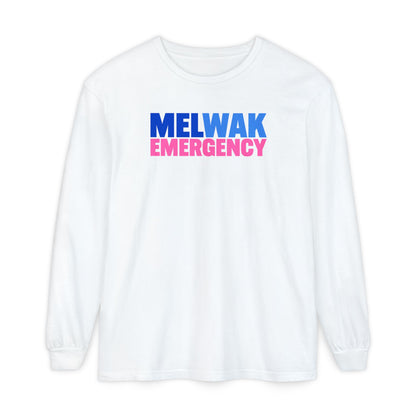 MELWAK EMERGENCY Pink CREWNECK LONG SLEEVE TEE