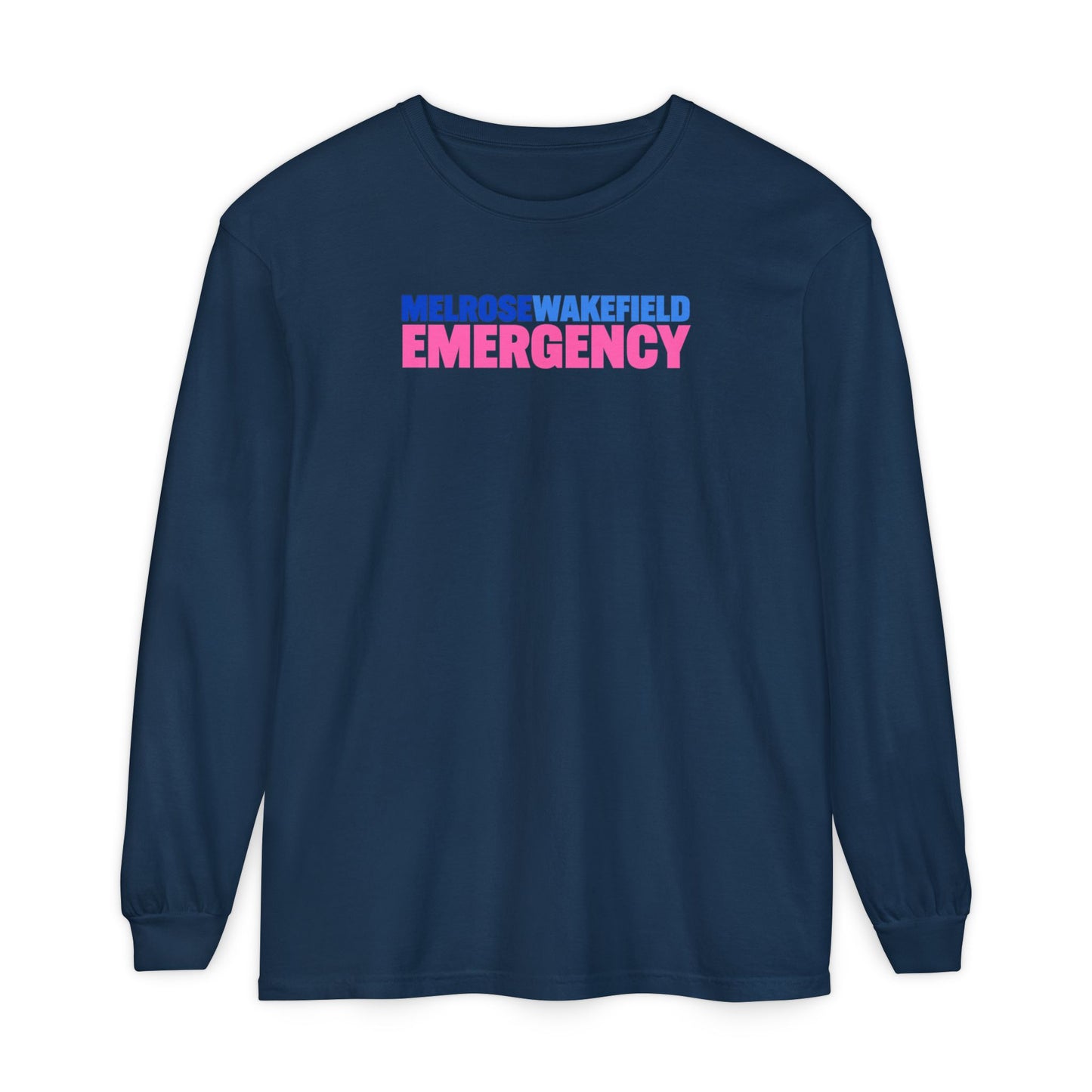MELROSE WAKEFIELD EMERGENCY Pink CREWNECK LONG SLEEVE TEE