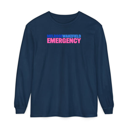 MELROSE WAKEFIELD EMERGENCY Pink CREWNECK LONG SLEEVE TEE
