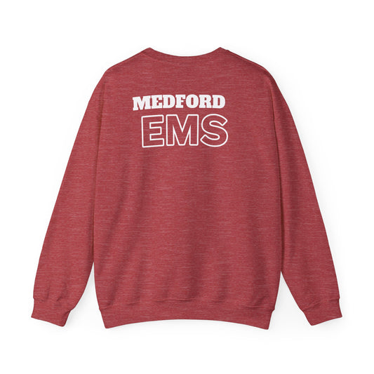 Medford EMS Heather Scarlet Red Gildan Heavy Blend Crewneck
